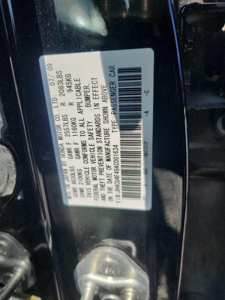 2010 Acura Tsx VIN: JH4CU4F49AC001634 Lot: 80963065