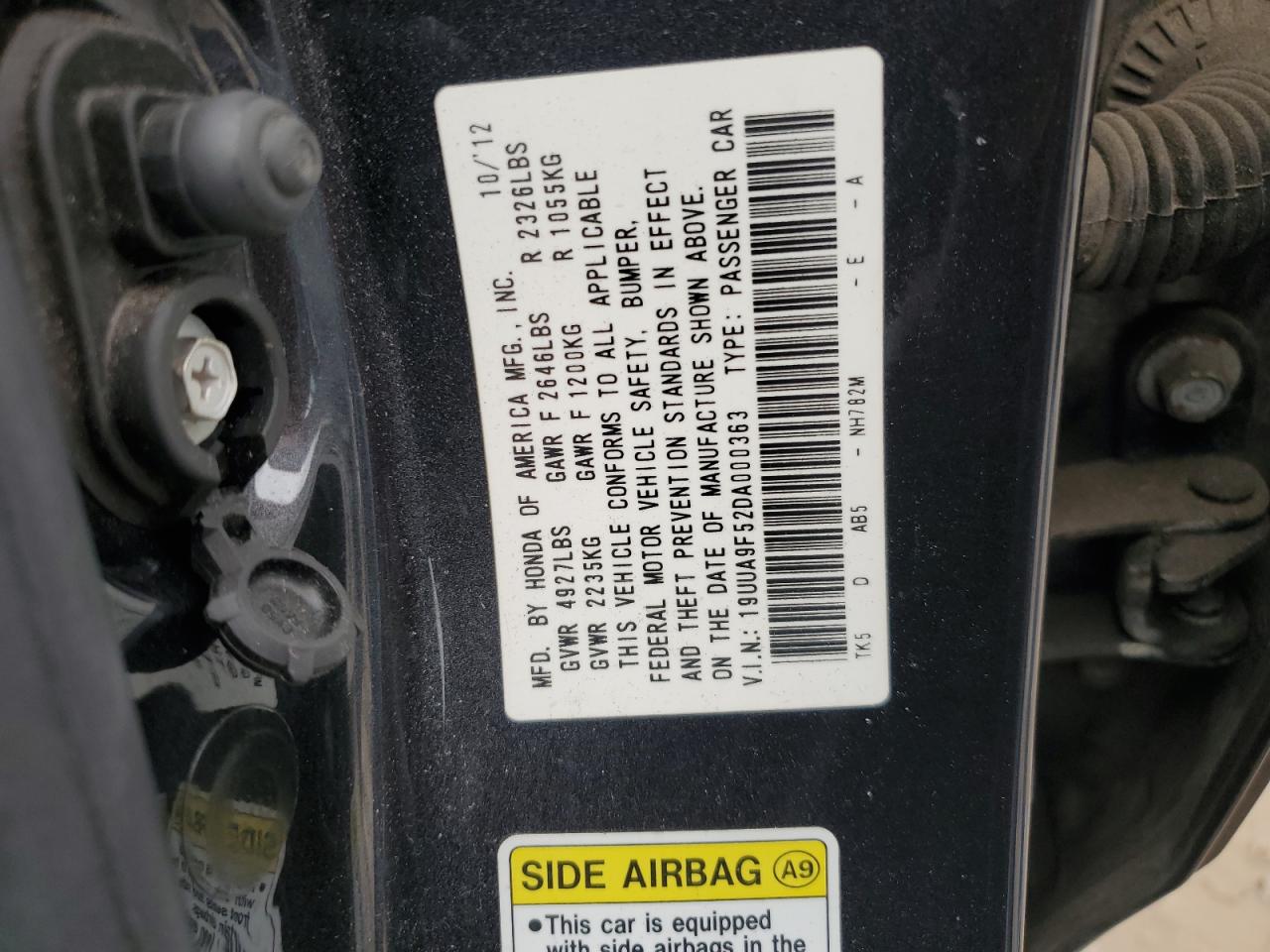 2013 Acura Tl Tech VIN: 19UUA9F52DA000363 Lot: 82154445