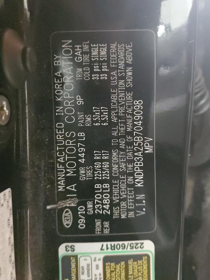 2011 Kia Sportage Lx VIN: KNDPB3A25B7049098 Lot: 80527145