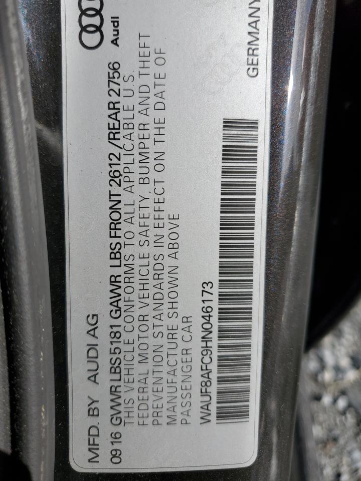2017 Audi A6 Premium VIN: WAUF8AFC9HN046173 Lot: 80755105
