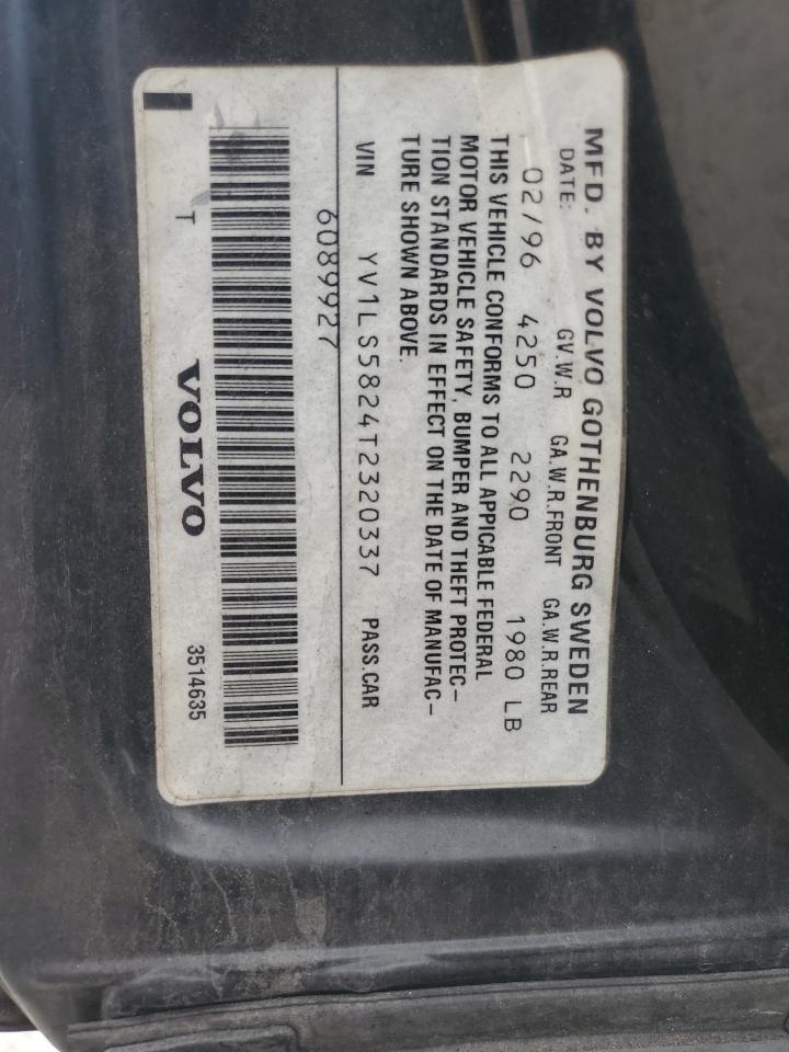 1996 Volvo 850 R VIN: YV1LS5824T2320337 Lot: 80254505