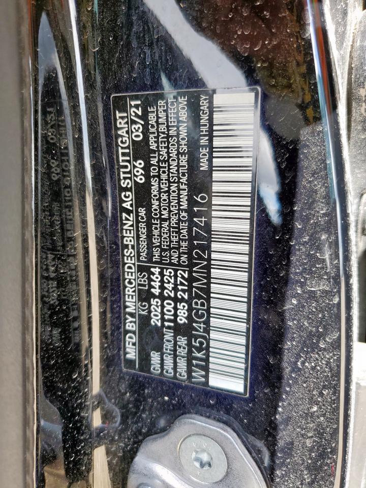 2021 Mercedes-Benz Cla 250 VIN: W1K5J4GB7MN217416 Lot: 82076875