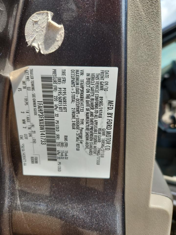 2011 Ford Focus Se VIN: 1FAHP3FNXBW141733 Lot: 80179035