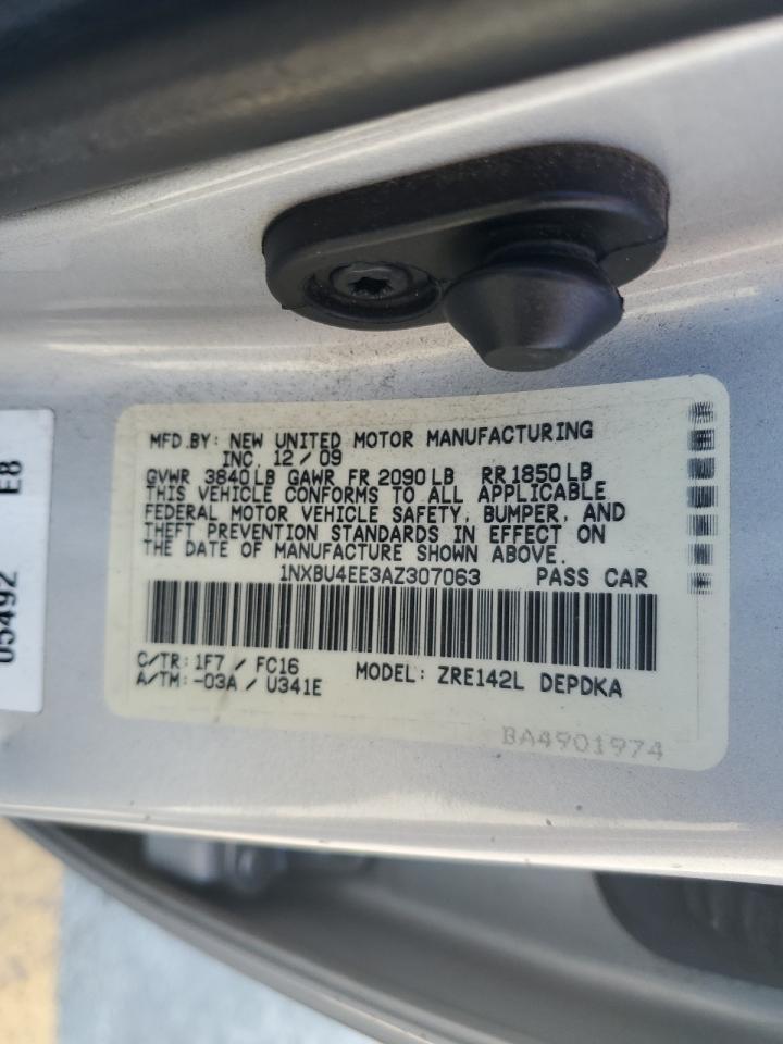 2010 Toyota Corolla Base VIN: 1NXBU4EE3AZ307063 Lot: 80453755