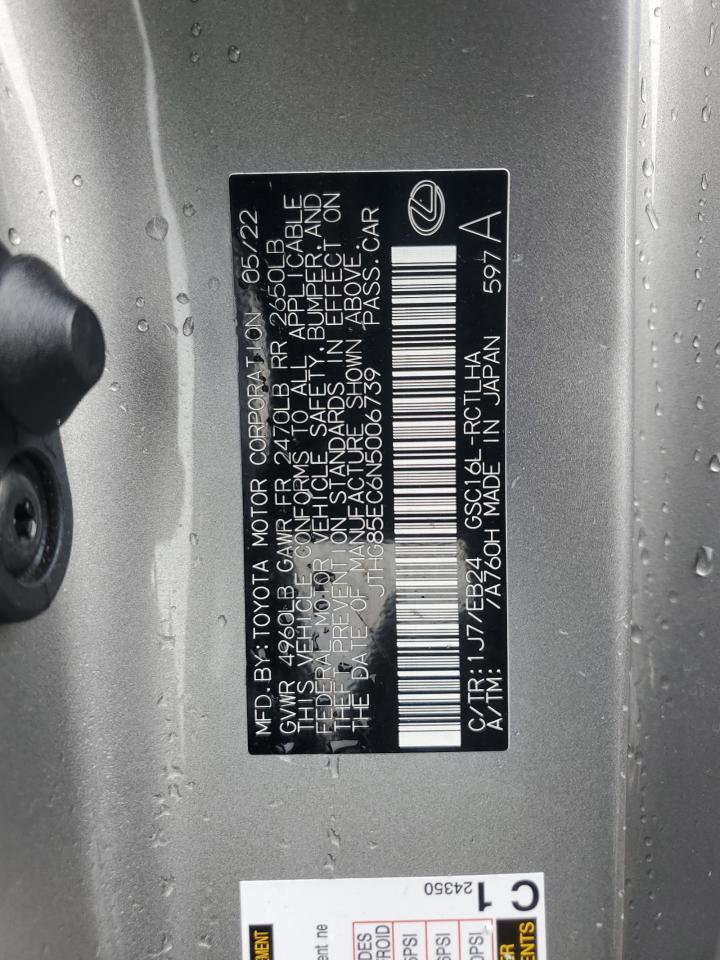 2022 Lexus Rc 300 Base VIN: JTHG85EC6N5006739 Lot: 81257305