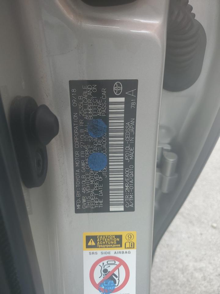 2018 Toyota Mirai VIN: JTDBVRBD0JA005225 Lot: 71637675