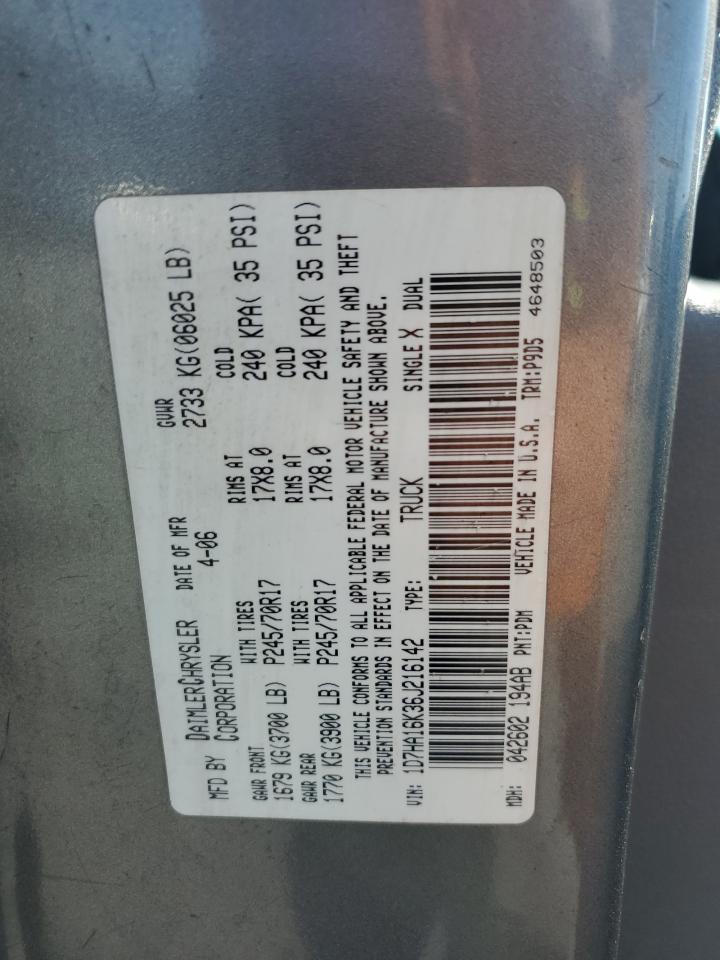 2006 Dodge Ram 1500 St VIN: 1D7HA16K36J216142 Lot: 81399755