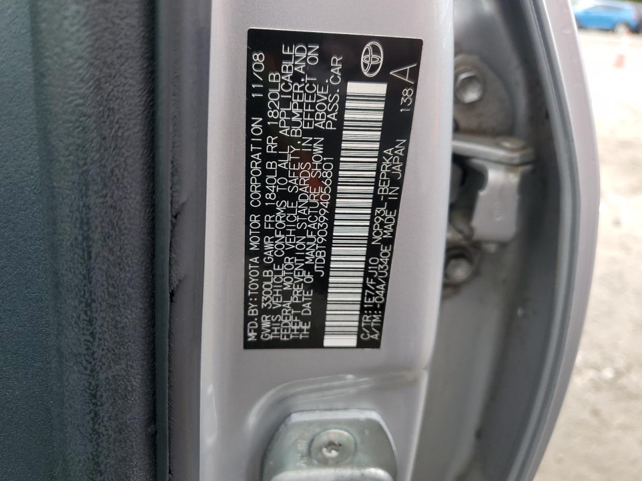 2009 Toyota Yaris VIN: JTDBT903994056801 Lot: 81401525