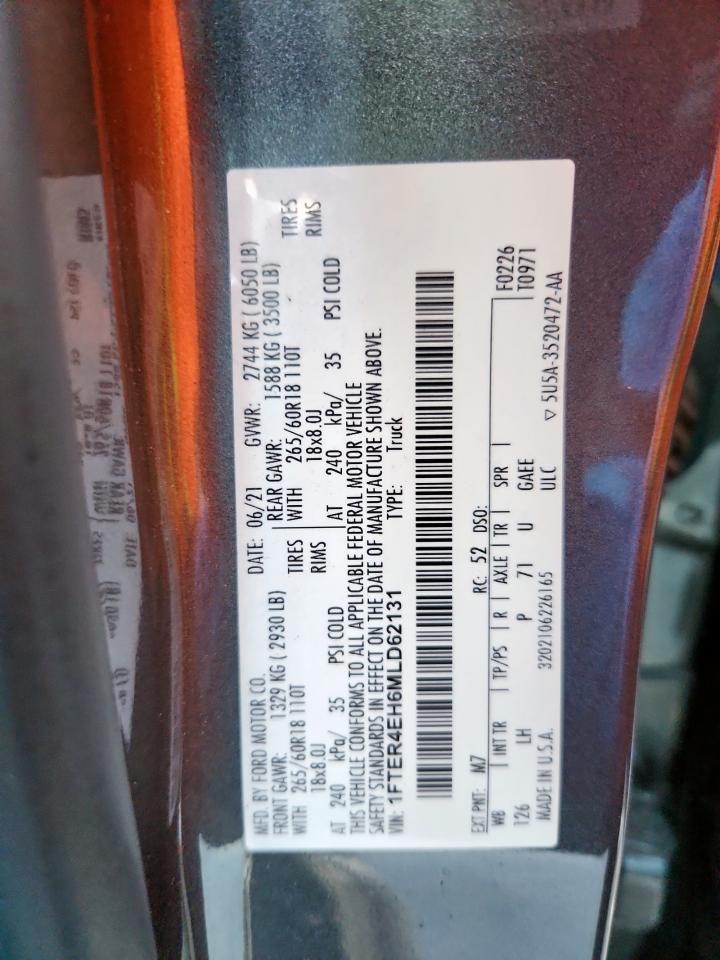 2021 Ford Ranger Xl VIN: 1FTER4EH6MLD62131 Lot: 82043335