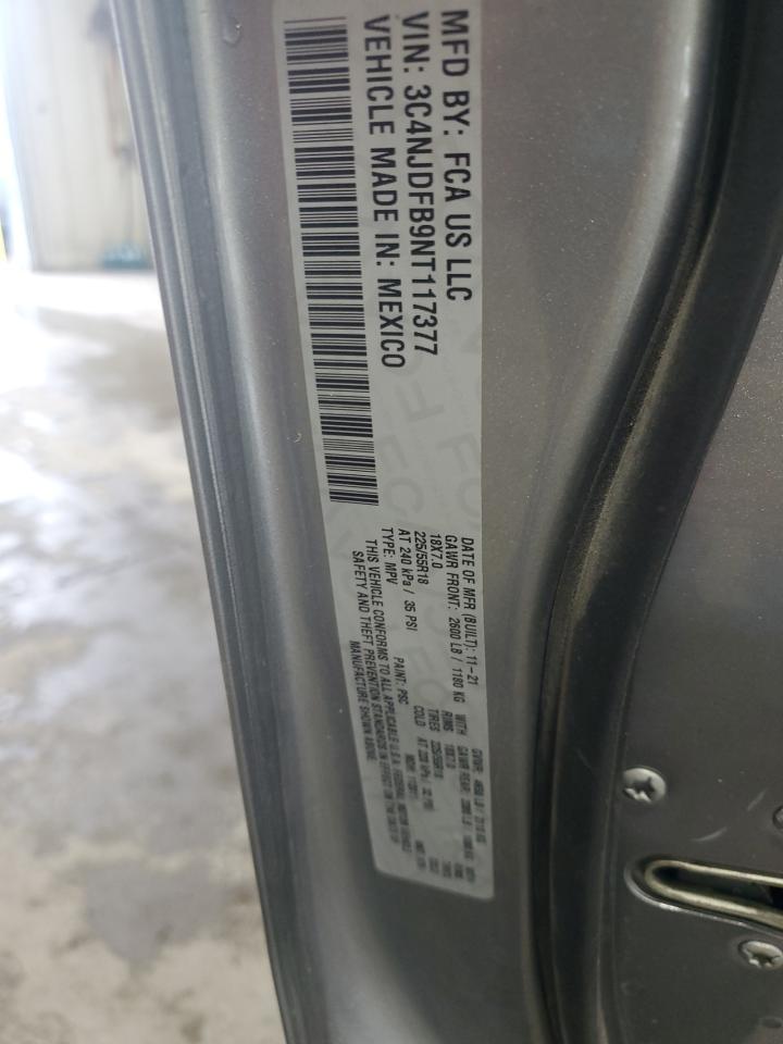 2022 Jeep Compass Latitude Lux VIN: 3C4NJDFB9NT117377 Lot: 83757145