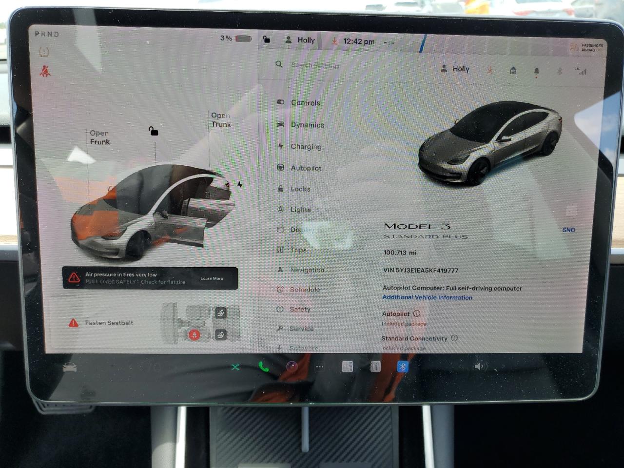 2019 Tesla Model 3 VIN: 5YJ3E1EA5KF419777 Lot: 71905965