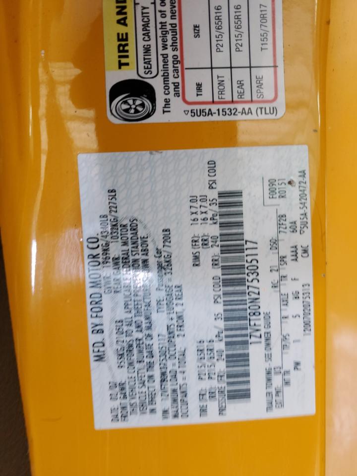 2007 Ford Mustang VIN: 1ZVFT80N275305117 Lot: 80724585