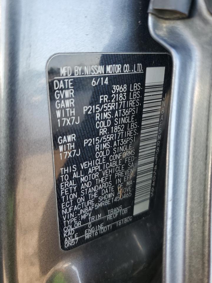 2014 Nissan Juke S VIN: JN8AF5MR8ET450465 Lot: 81863965