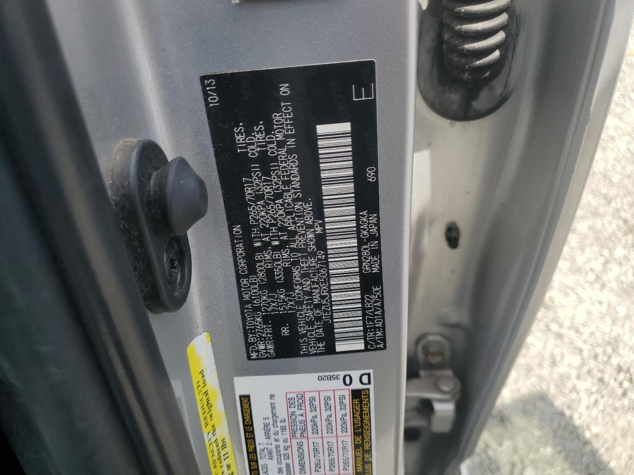 2014 Toyota 4Runner Sr5 VIN: JTEZU5JRXE5067149 Lot: 82069715