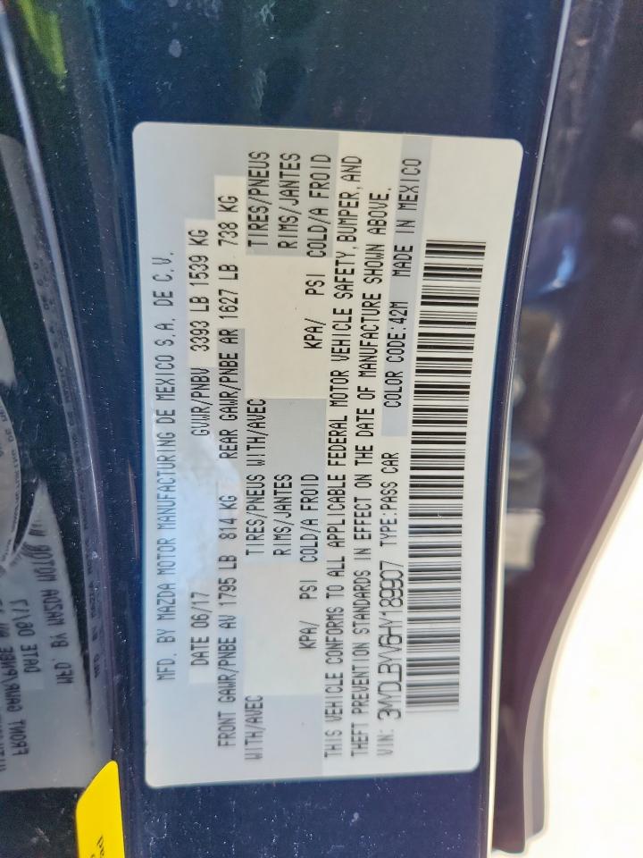 2017 Toyota Yaris Ia VIN: 3MYDLBYV6HY189907 Lot: 83906295