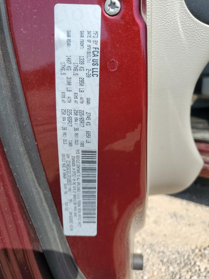 2020 Dodge Grand Caravan Sxt VIN: 2C4RDGCG1LR169533 Lot: 81279955