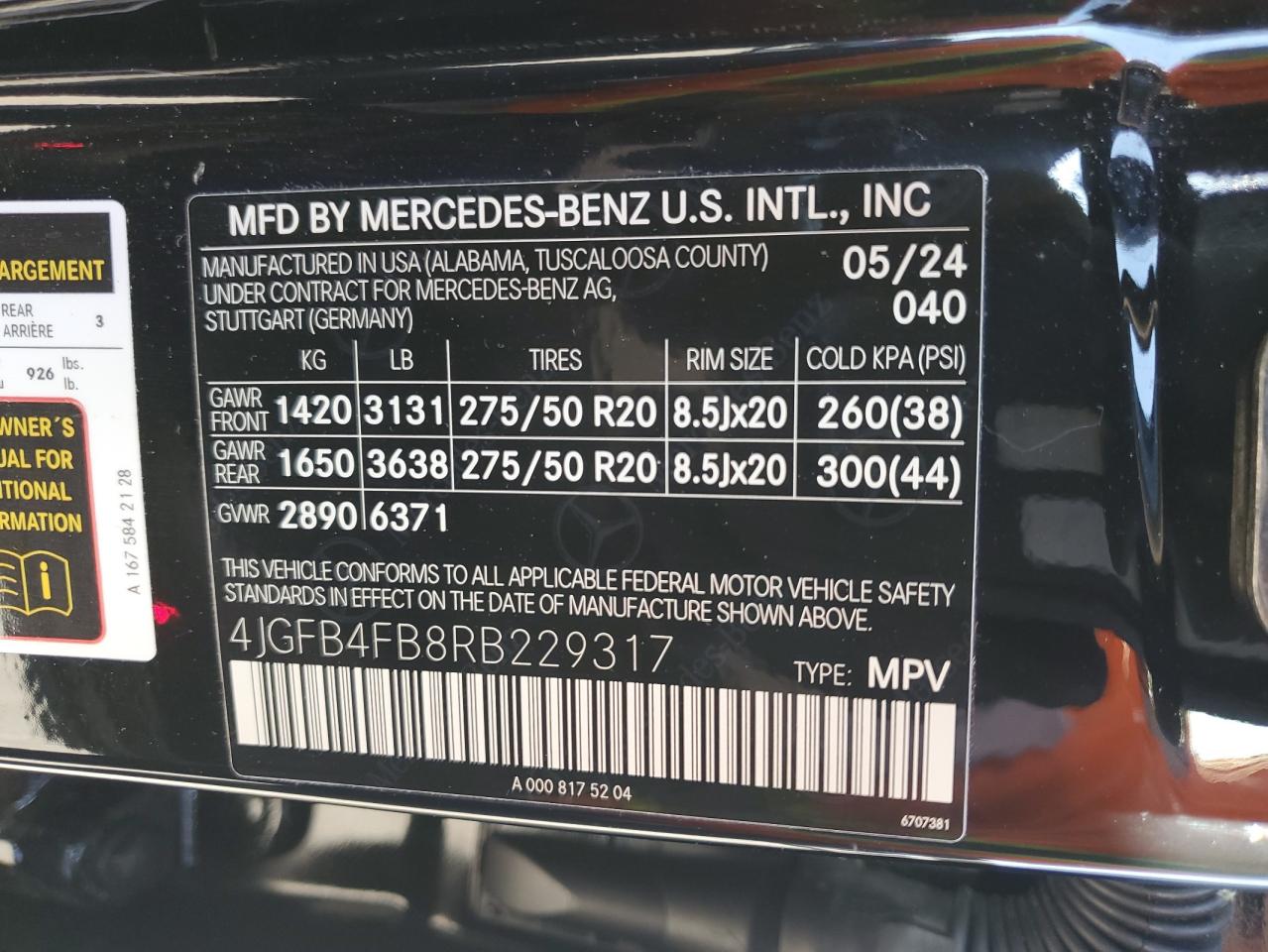 2024 Mercedes-Benz Gle 350 4Matic VIN: 4JGFB4FB8RB229317 Lot: 80561835