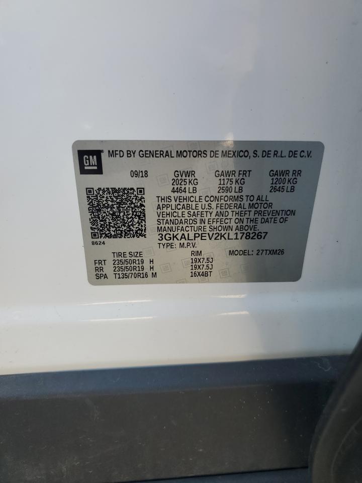 2019 GMC Terrain Slt VIN: 3GKALPEV2KL178267 Lot: 82089375