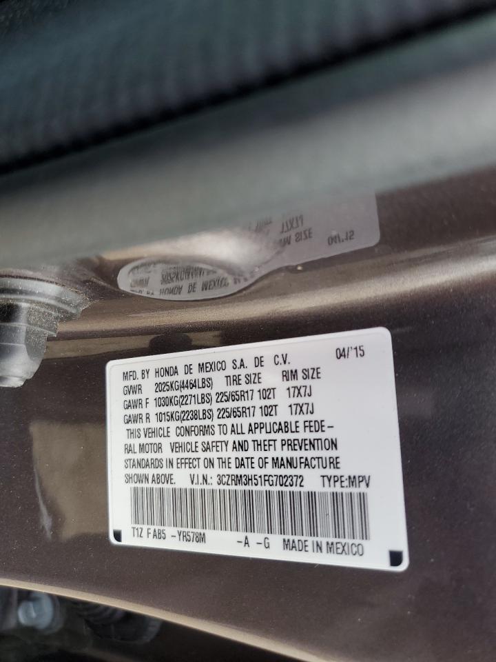 2015 Honda Cr-V Ex VIN: 3CZRM3H51FG702372 Lot: 84165445