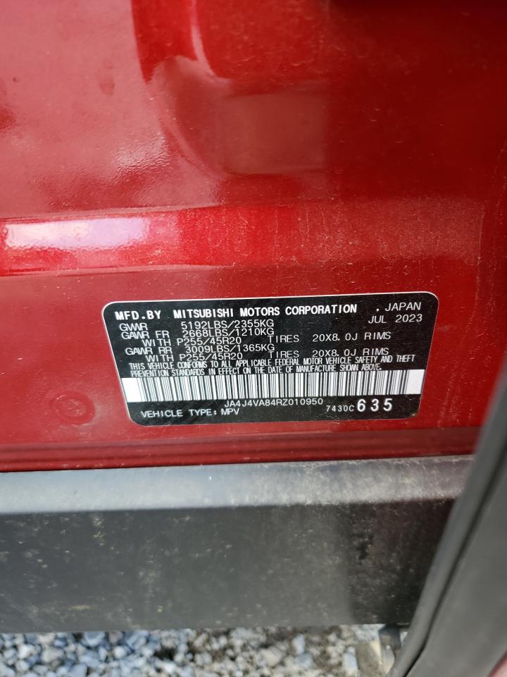 2024 Mitsubishi Outlander Se VIN: JA4J4VA84RZ010950 Lot: 84249215