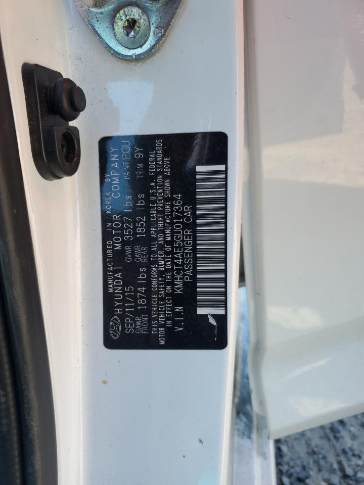 2016 Hyundai Accent Se VIN: KMHCT4AE5GU017364 Lot: 71733555