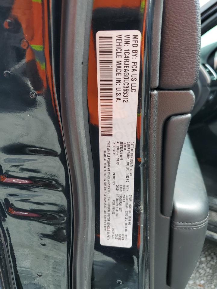 2020 Jeep Grand Cherokee Laredo VIN: 1C4RJEAG0LC365312 Lot: 81399395