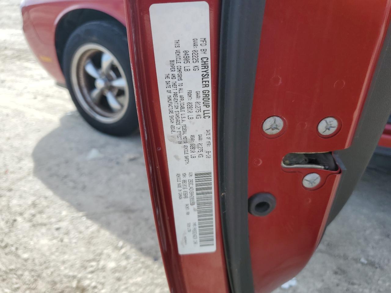 2010 Dodge Challenger Se VIN: 2B3CJ4DV9AH289353 Lot: 81883665