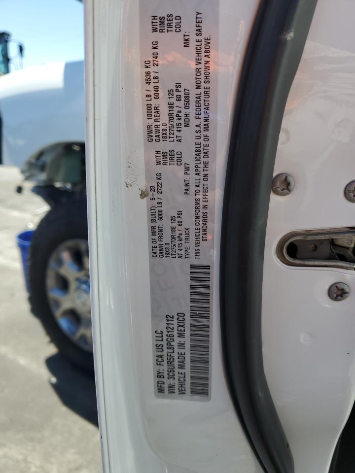 2023 Ram 2500 Laramie VIN: 3C6UR5FL8PG612112 Lot: 72087415