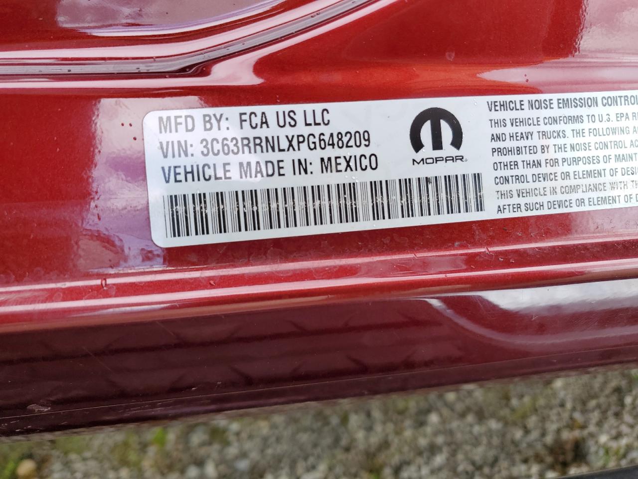 2023 Ram 3500 Longhorn VIN: 3C63RRNLXPG648209 Lot: 81280185