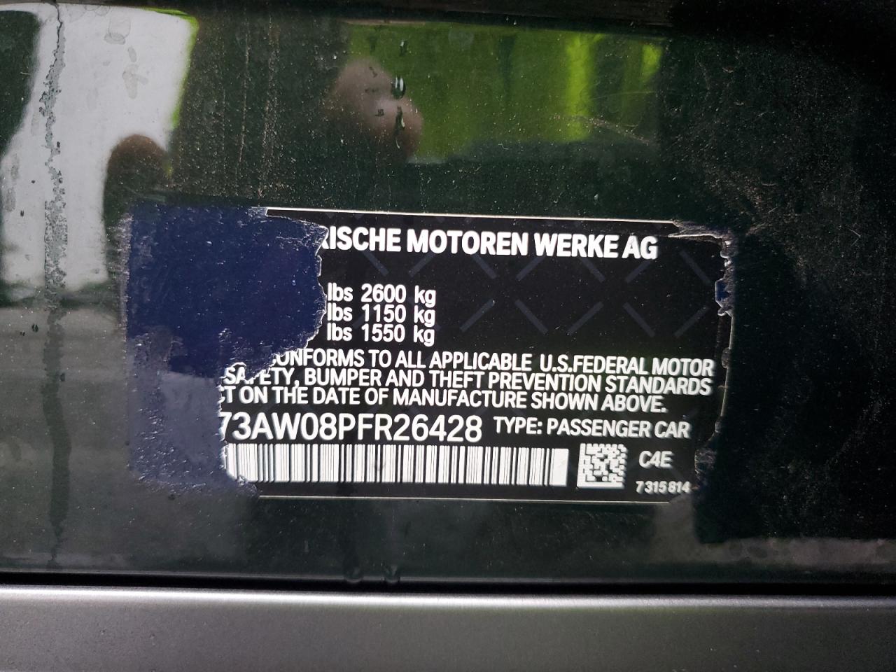 2023 BMW I4 Edrive 40 VIN: WBY73AW08PFR26428 Lot: 72071495