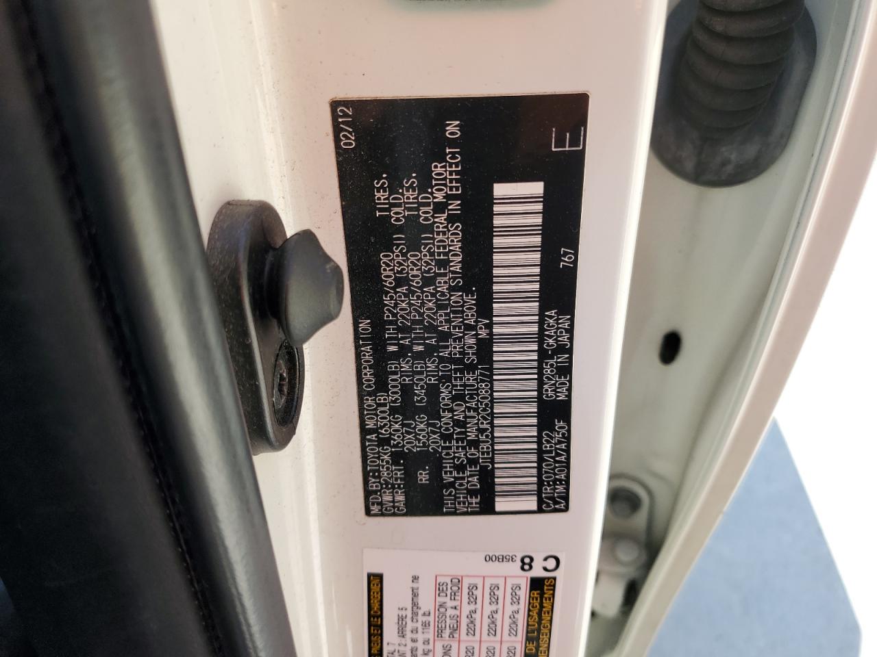 2012 Toyota 4Runner Sr5 VIN: JTEBU5JR2C5088771 Lot: 71234825