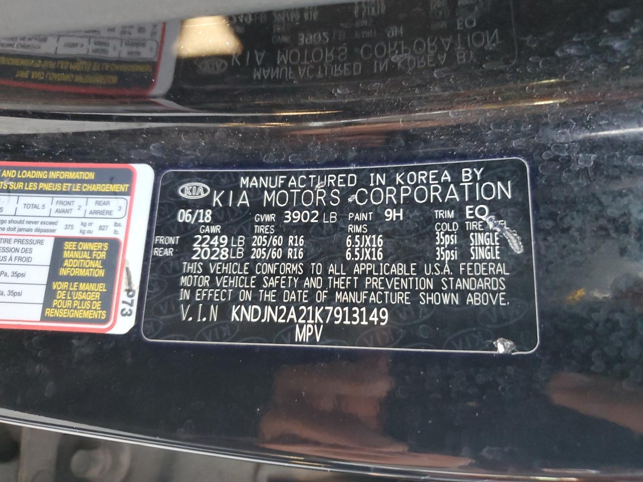 2019 Kia Soul VIN: KNDJN2A21K7913149 Lot: 81723875