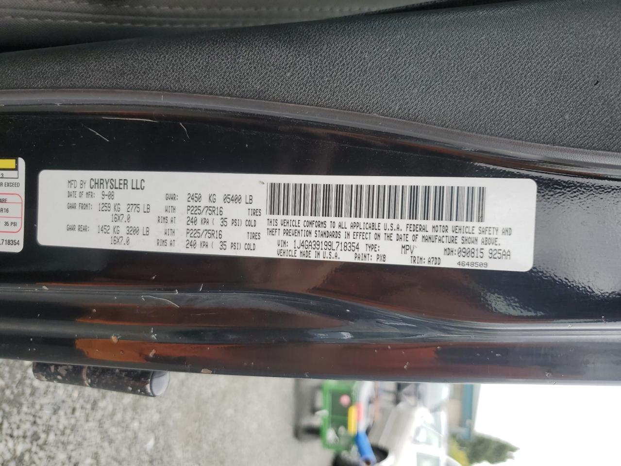 2009 Jeep Wrangler Unlimited X VIN: 1J4GA39199L718354 Lot: 71550815