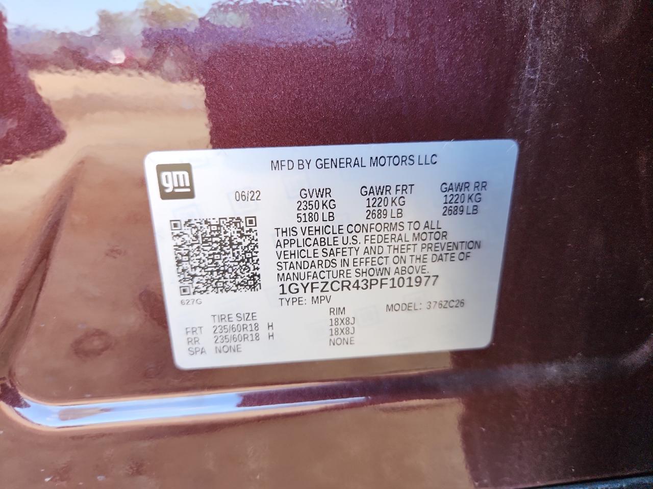 2023 Cadillac Xt4 Premium Luxury VIN: 1GYFZCR43PF101977 Lot: 81927525