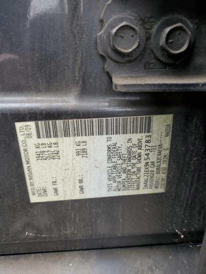 2009 Nissan Altima 2.5 VIN: 1N4AL21EX9N543783 Lot: 81472045
