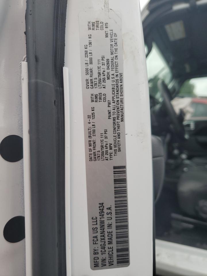 2022 Jeep Wrangler Sport VIN: 1C4GJXAN4NW149434 Lot: 82038595