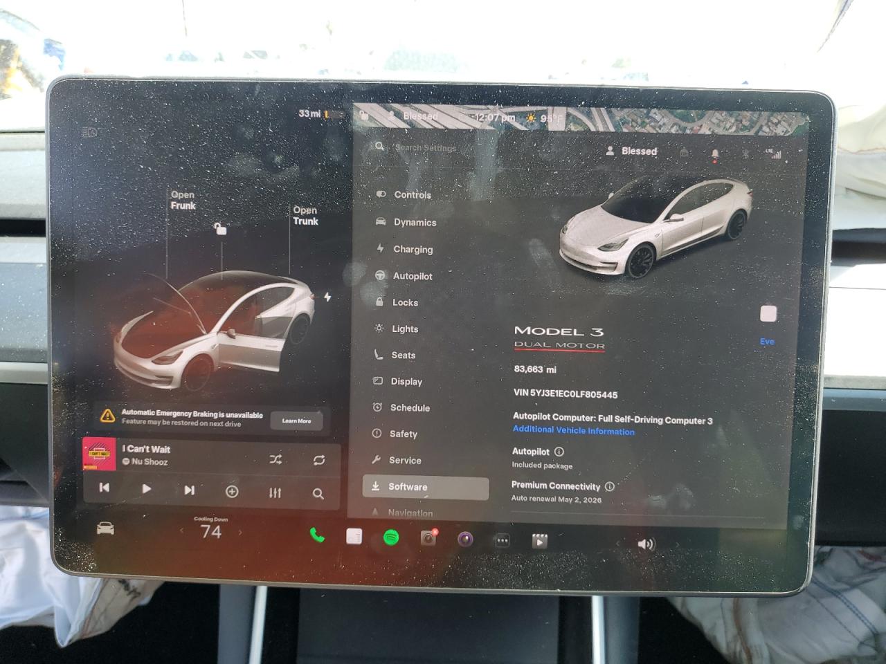 2020 Tesla Model 3 VIN: 5YJ3E1EC0LF805445 Lot: 72094945