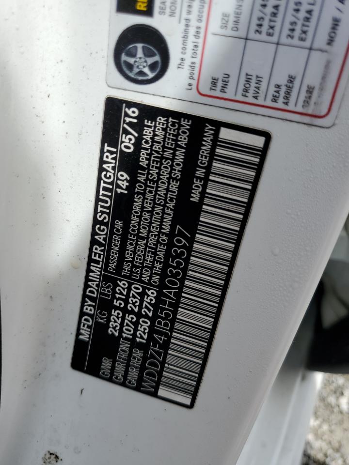 2017 Mercedes-Benz E 300 VIN: WDDZF4JB5HA035397 Lot: 80677385