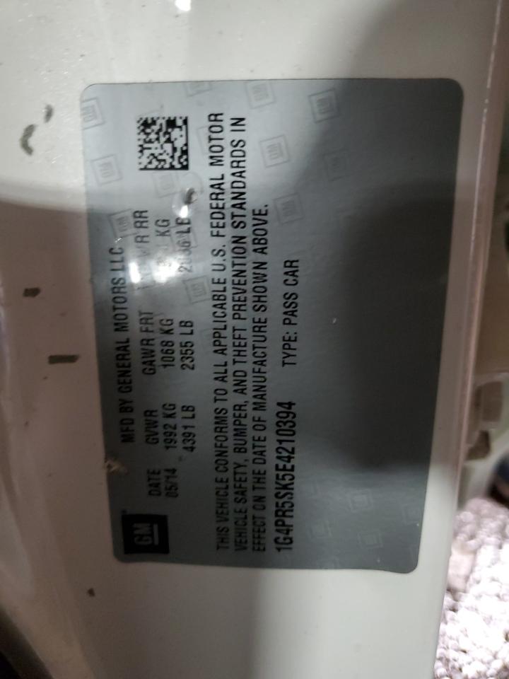 2014 Buick Verano Convenience VIN: 1G4PR5SK5E4210394 Lot: 83753985