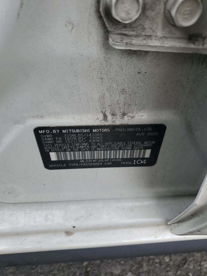 2020 Mitsubishi Mirage G4 Se VIN: ML32F4FJ0LHF12030 Lot: 81939055