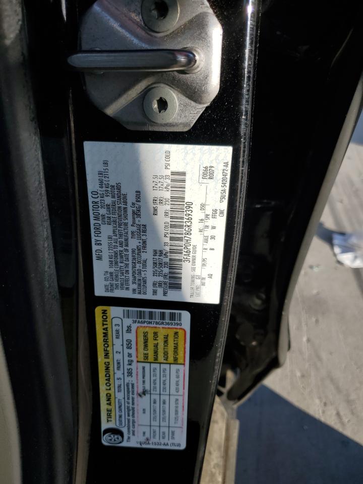 2016 Ford Fusion Se VIN: 3FA6P0H78GR369390 Lot: 80471325