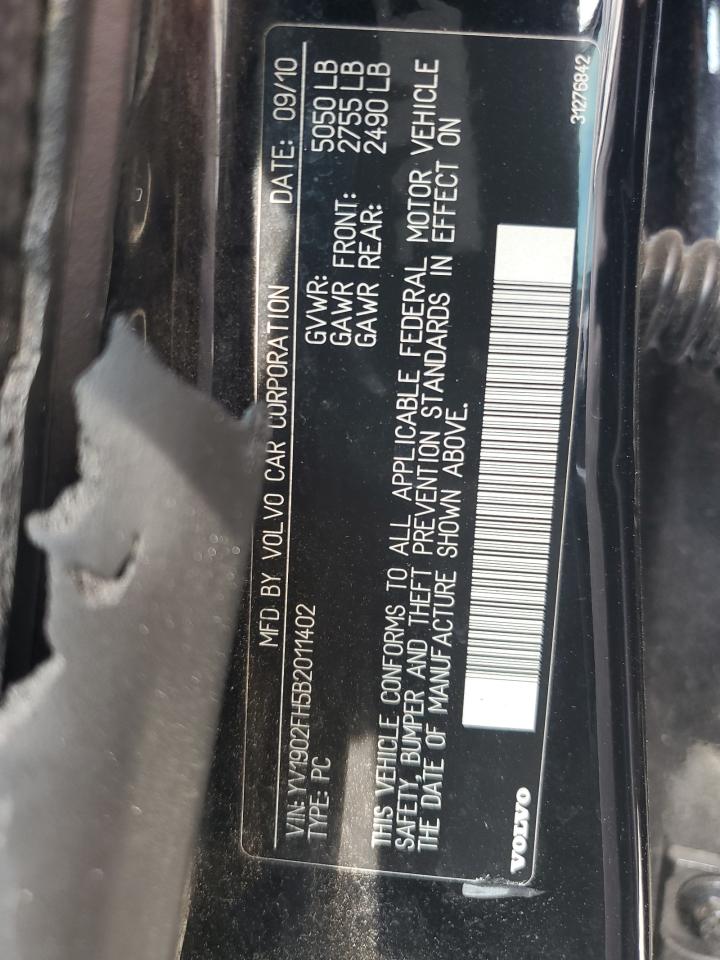 2011 Volvo S60 T6 VIN: YV1902FH5B2011402 Lot: 80579175