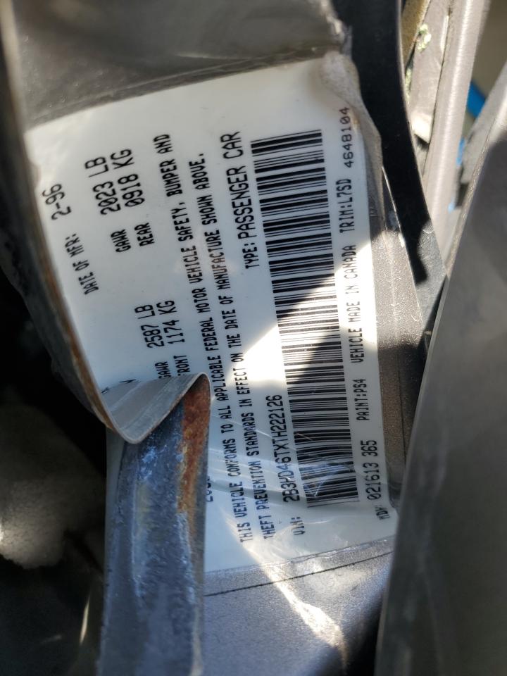 1996 Dodge Intrepid VIN: 2B3HD46TXTH222126 Lot: 93079845