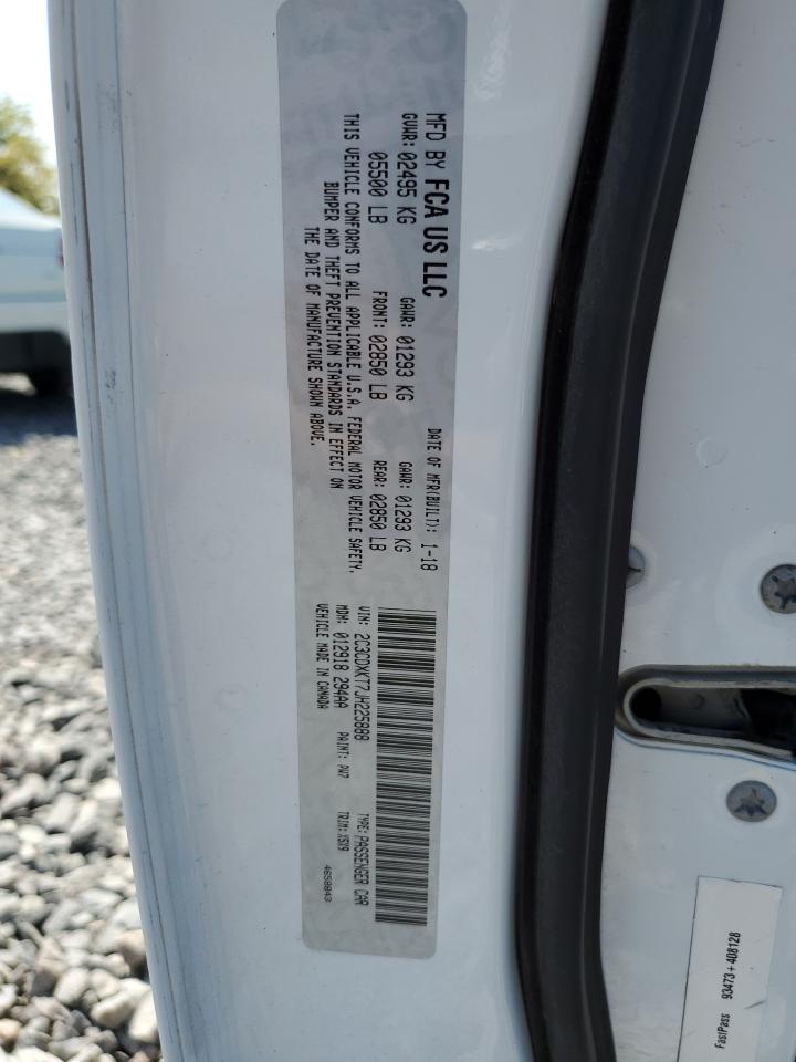 2018 Dodge Charger Police VIN: 2C3CDXKT7JH225888 Lot: 80275895