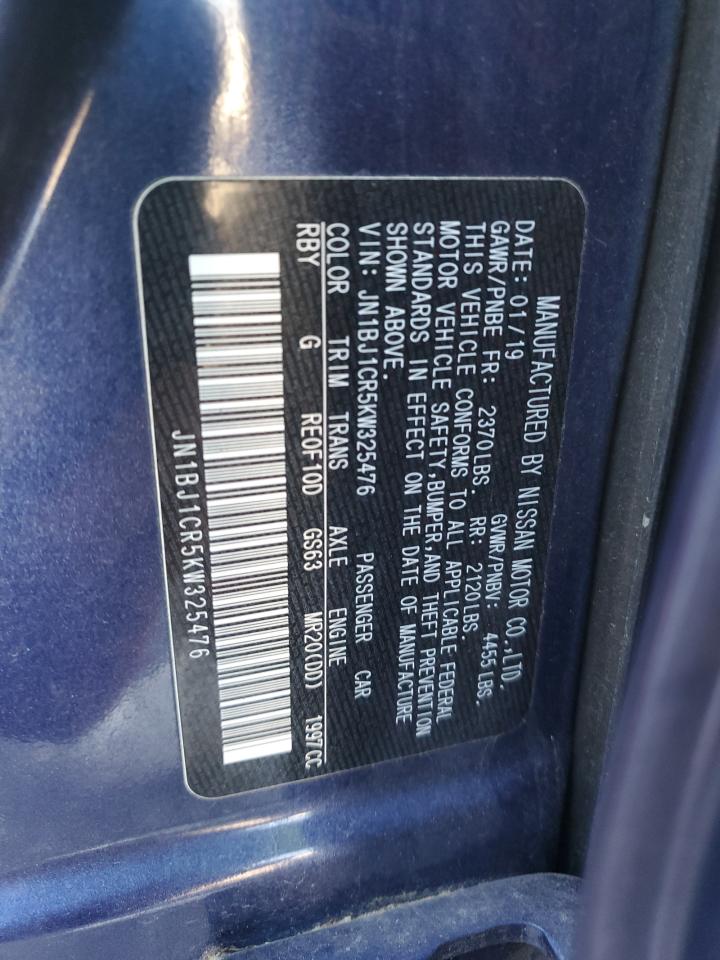 2019 Nissan Rogue Sport S VIN: JN1BJ1CR5KW325476 Lot: 81758525