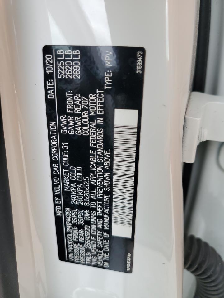 2021 Volvo Xc60 T5 Inscription VIN: YV4102DL2M1744264 Lot: 70448235