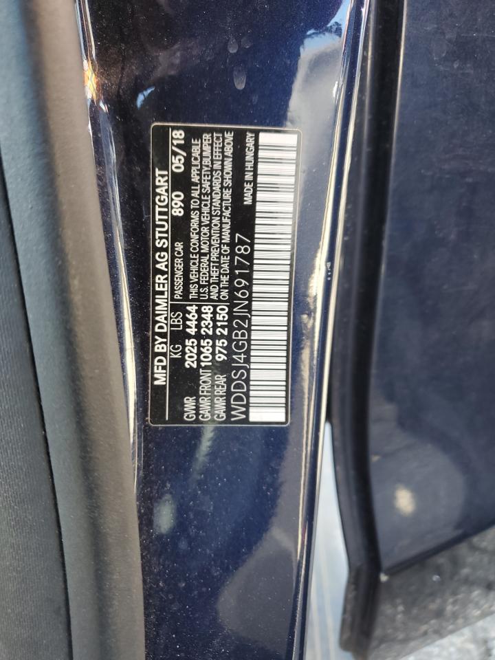 2018 Mercedes-Benz Cla 250 4Matic VIN: WDDSJ4GB2JN691787 Lot: 84241375