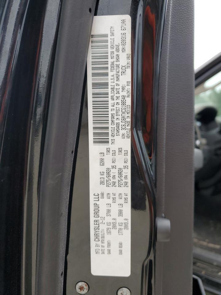 2012 Dodge Ram 1500 St VIN: 3C6JD6ATXCG188540 Lot: 80162435