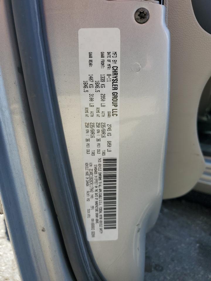 2012 Chrysler Town & Country Touring VIN: 2C4RC1BG9CR117942 Lot: 80382955