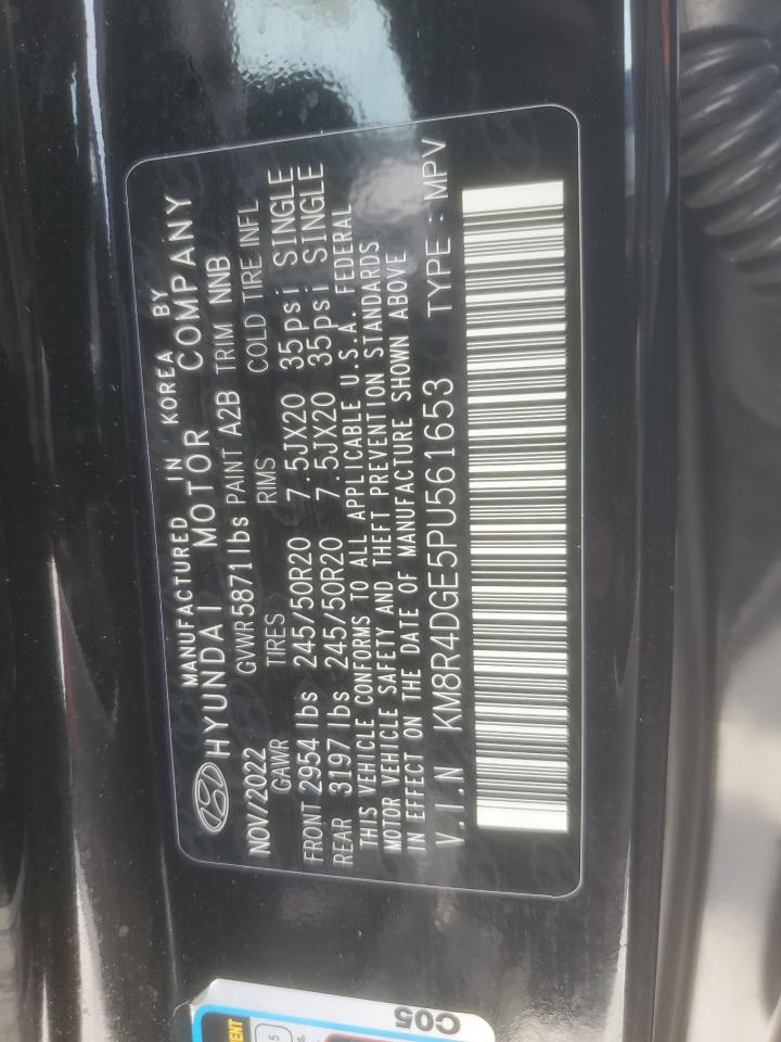 2023 Hyundai Palisade Sel Premium VIN: KM8R4DGE5PU561653 Lot: 81014425